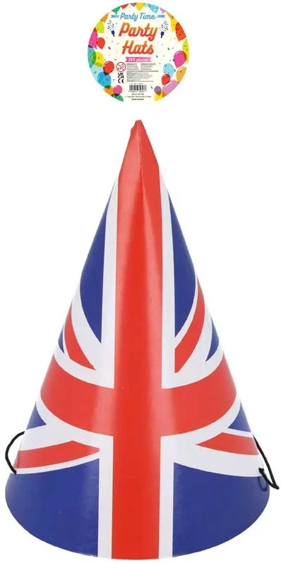 144 HAT CONE UNION JACK 16.5CM
