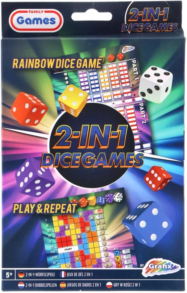 2-in-1: Regenboog & Speel & Herhaal – Dobbelspel