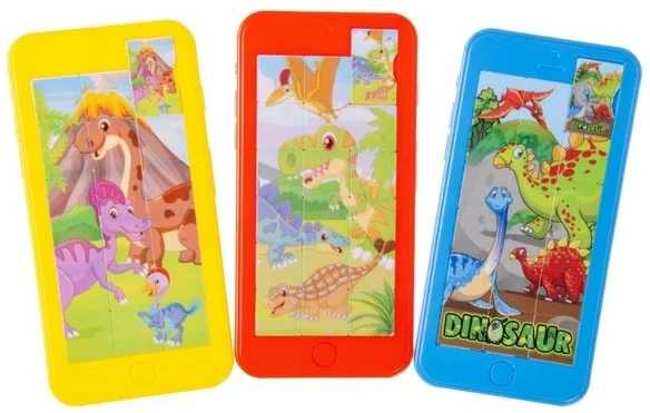 24 Schiebepuzzle Dinosaurier 3 sort. 7128