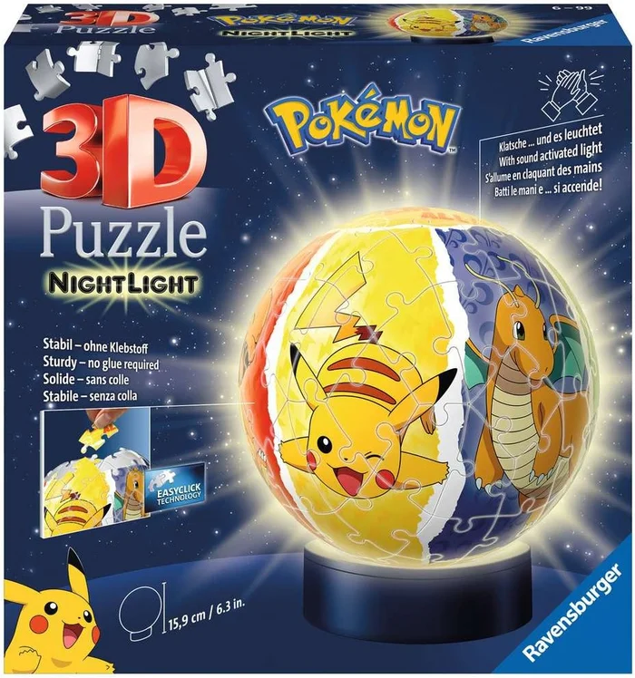 3D Puzzel Pokemon Nachtlamp, 72st.