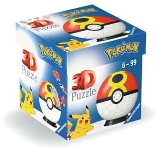 3D Puzzelbal Pokemon Pokebal, 54st.