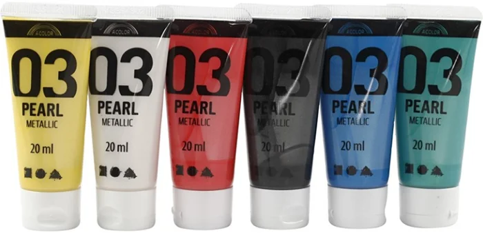 A-Color A-Color Acrylfarben-Set Metallic Primary 6×20 ml