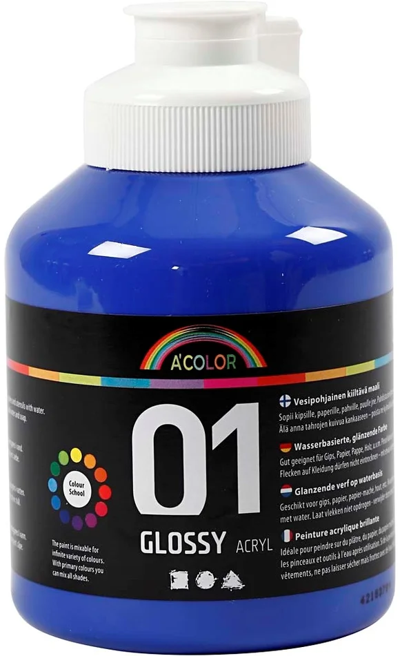 A-Color A-Color Glänzende Acrylfarbe Blau 500 ml