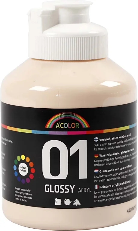 A-Color A-Color Glänzende Acrylfarbe Hellbeige 500 ml