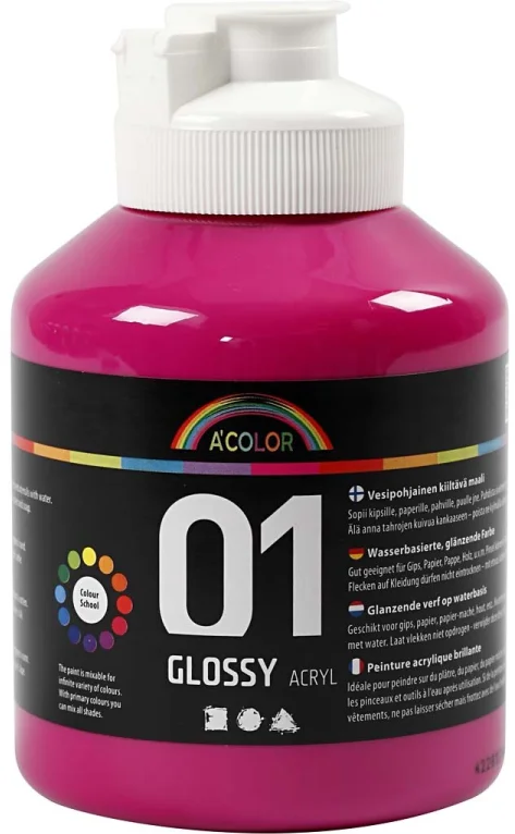 A-Color A-Color Glänzende Acrylfarbe Pink 500 ml