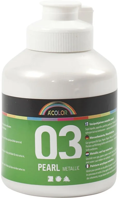 A-Color A-Color Metallic Acrylfarbe Weiß 500 ml