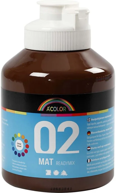 A-Color A-Color Posterfarbe Braun 500 ml