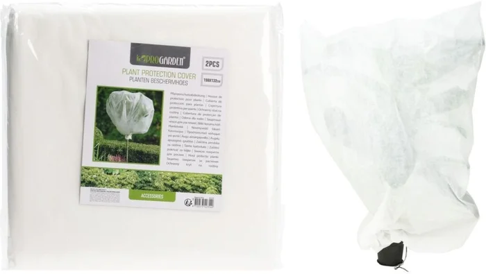 Afdekhoes voor planten set van 2 wit