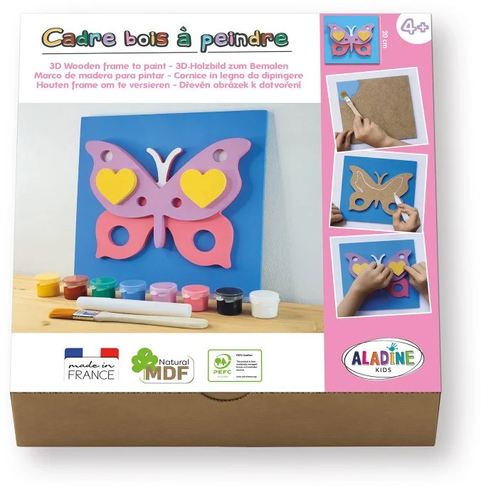 Aladine Aladine 3D Schilderij van MDF Maken Set – Vlinder