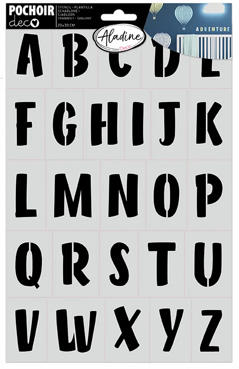 Aladine Aladine Deko-Vorlage 20 x 30 cm, Alphabet 2