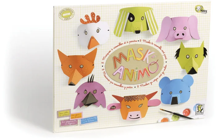 Aladine Aladine Dieren Maskers Set 8 stuks