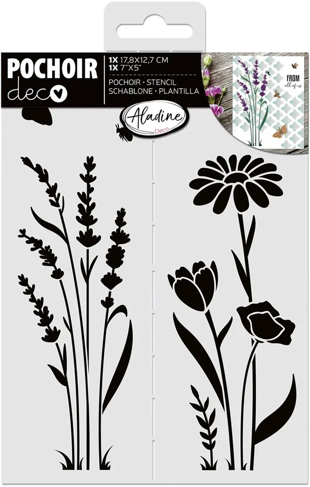 Aladine Aladine Stencil Lavenders 18 x 13 cm