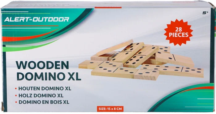 Alert Outdoor Spel Domino XL Hout 7,5 x 15 cm 7,5x15cm