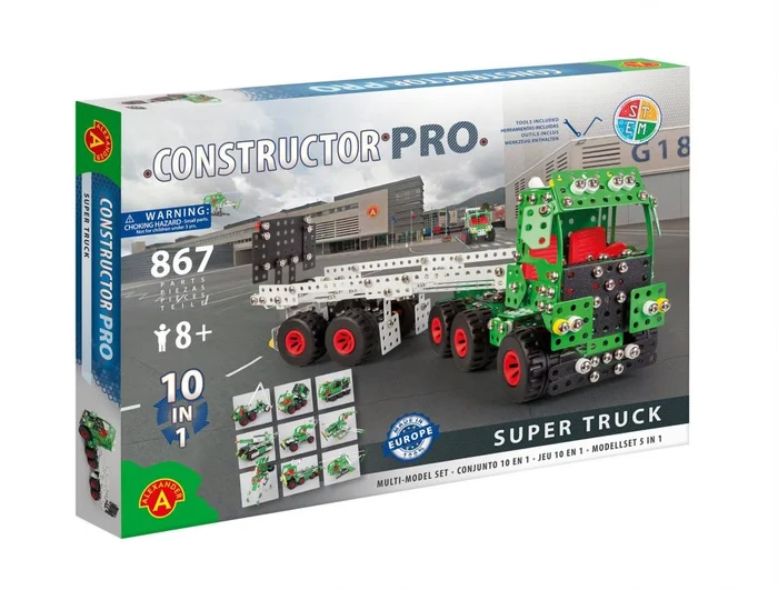 Alexander Toys Constructor PRO – Super Truck (10in1) – 867 Stück