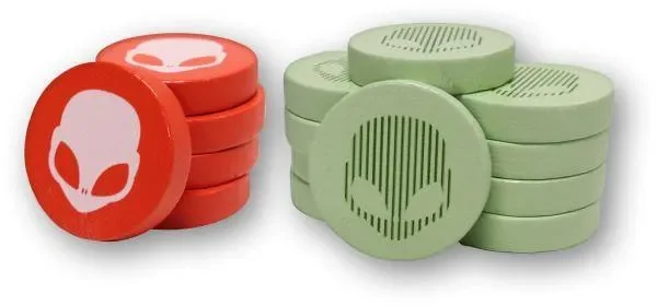 Alien Action Token, Holz – On Mars, sprachunabhängig