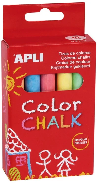 Apli Apli Krijt Set – Multikleuren – 10 stuk