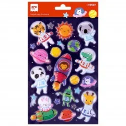 Apli Apli Stickers Ruimte Dieren 23 stuk