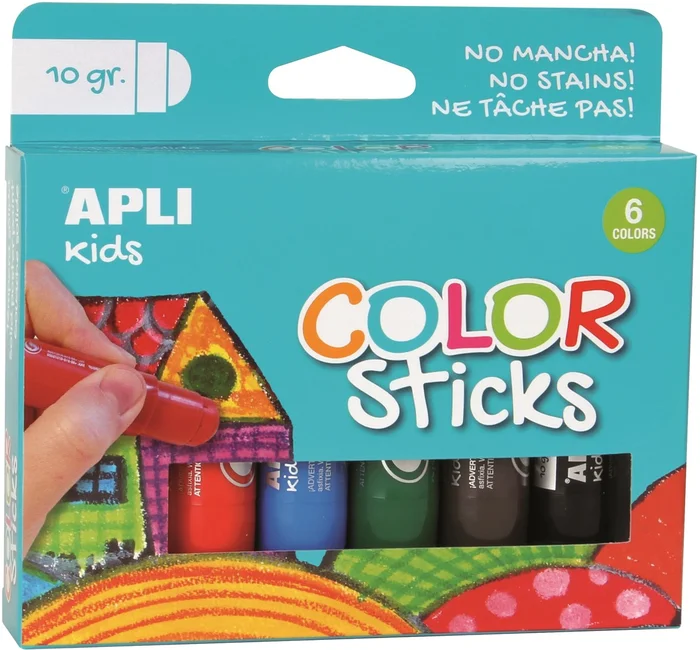 APLI Kids APLI – Color stick dik basis 6 kleuren