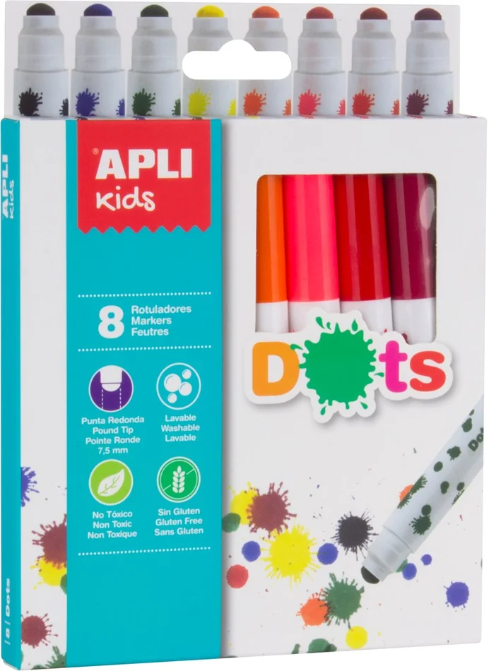 APLI Kids APLI – Dots Viltstiften 8 stuks