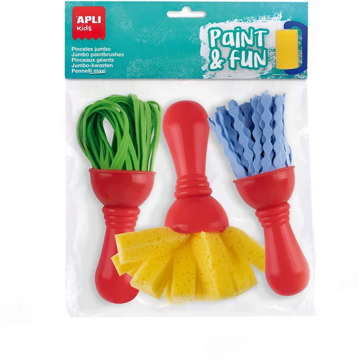 APLI Kids APLI – Eva & Spons Maxi Borstels 3 stuks