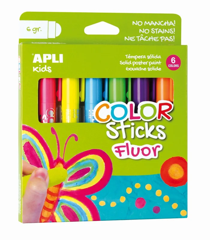 APLI Kids APLI – Fluor-Farbstift 6 Farben