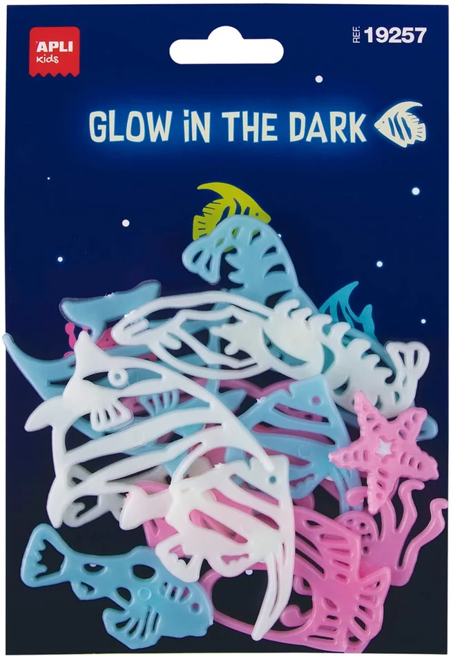 APLI Kids APLI – Glow In The Dark Stickers Vissen 12 Stuks