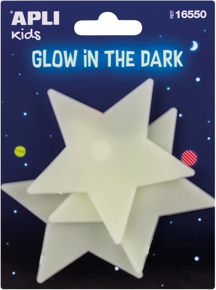 APLI Kids APLI – Stickers Glow In The Dark Ster 3 stuks