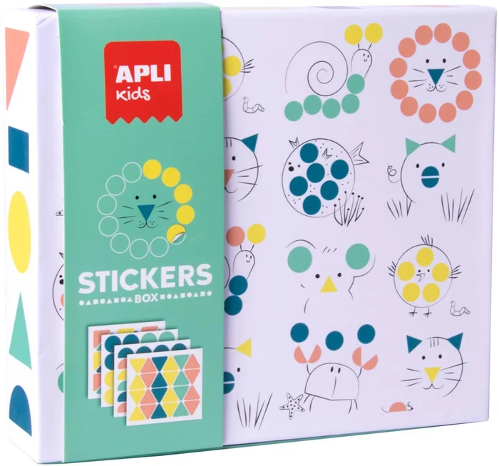 APLI Kids APLI – Tier-Stickerbox (mit 8 Karten und Beispiel)
