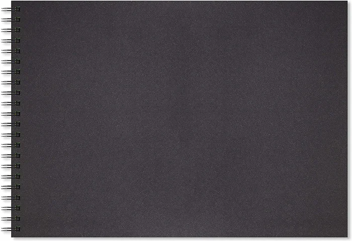 Artgecko Artgecko Shady Spiral-Skizzenbuch A4 Querformat 200gr 40 Blatt Schwarz