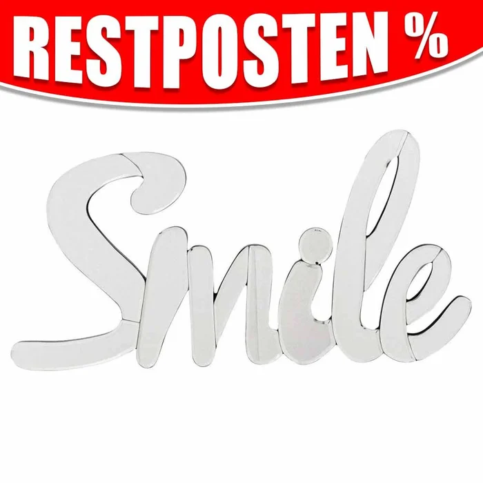 B-Ware Wandspiegel als SMILE Schriftzug
