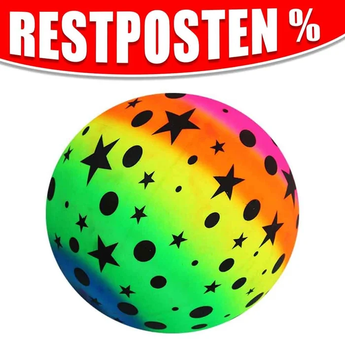 Ball Regenbogen aus Gummi elastisch – ca. 22 cm