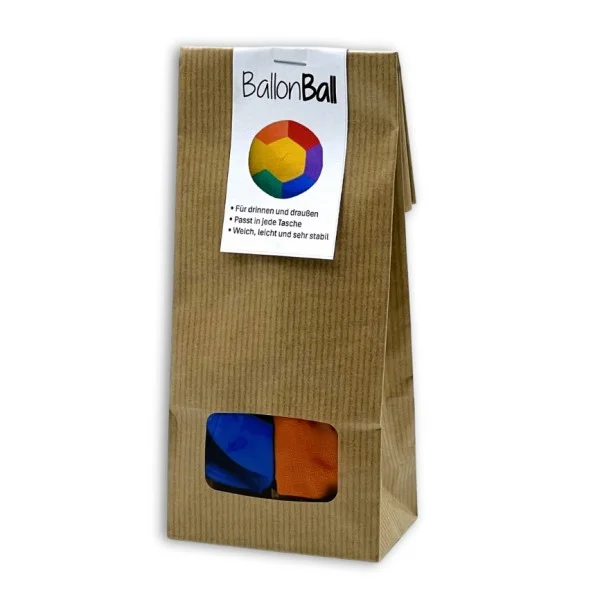 BallonBall mit Baumwollhuelle und 2 Luftballons aus Naturkautschuk 810950