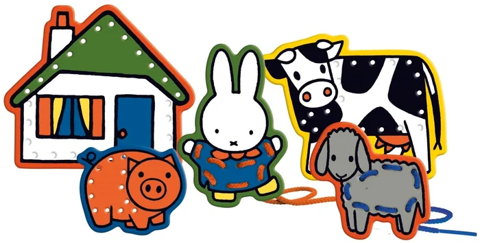 Bambolino Toys Nijntje rijgkaarten. 2+