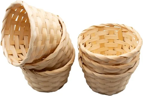 Bamboo basket set of 6 nature