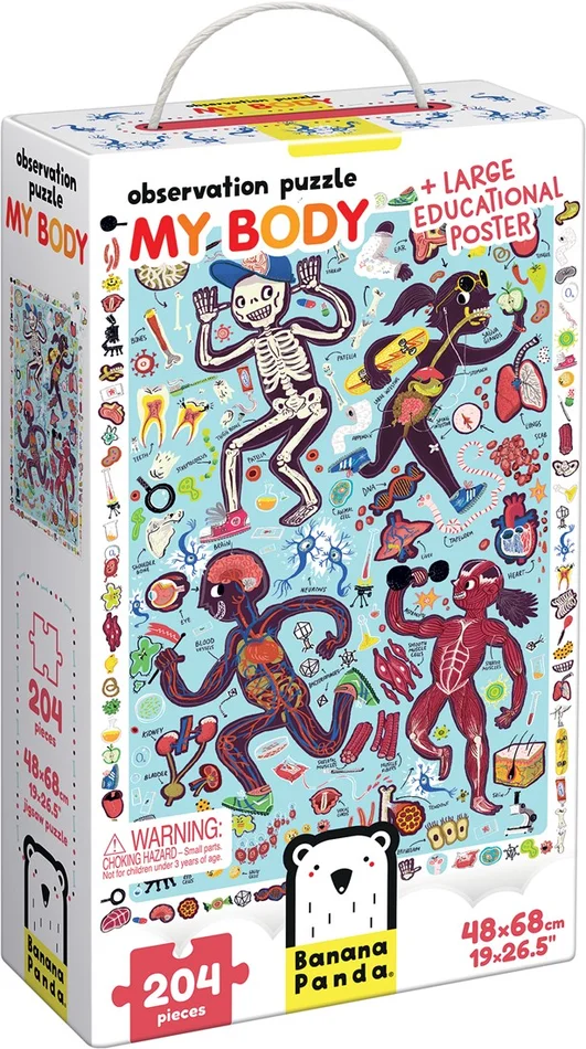 Banana Panda Beobachtungspuzzle Mein Körper – 204 Teile