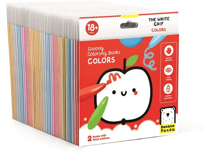 Banana Panda langes Malbuch Sortiment / 56Stück (14Titel x 4Stück)