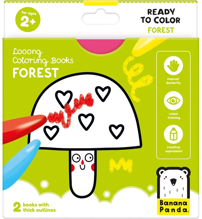 Banana Panda looong Malbuch: Fertig zum Zeichnen des Waldes 2+