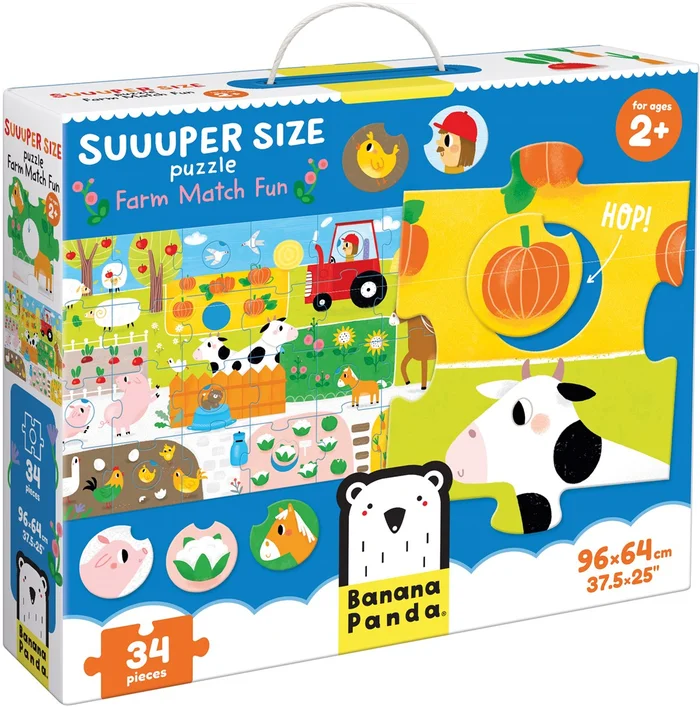 Banana Panda Super Size Puzzle Spiel den Bauernhof Spaß 2+
