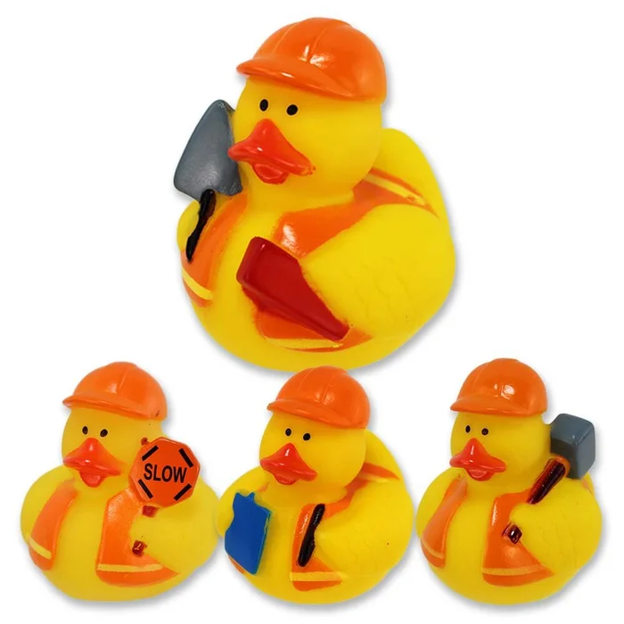 Bauarbeiter Ente aus Gummi – ca. 5 cm