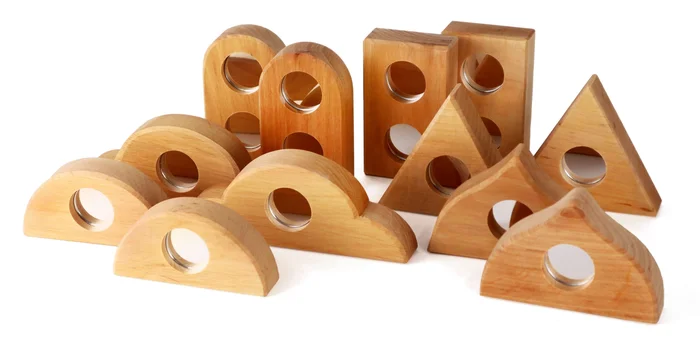 Bauspiel Spiegelklötze 12 Teile lose