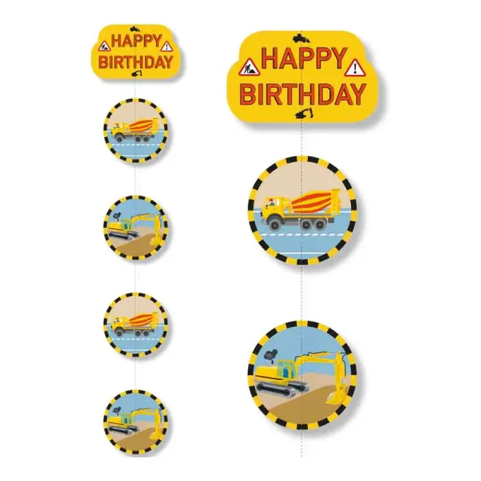 Baustelle-Hängegirlande Happy Birthday Ausverkauf günstig