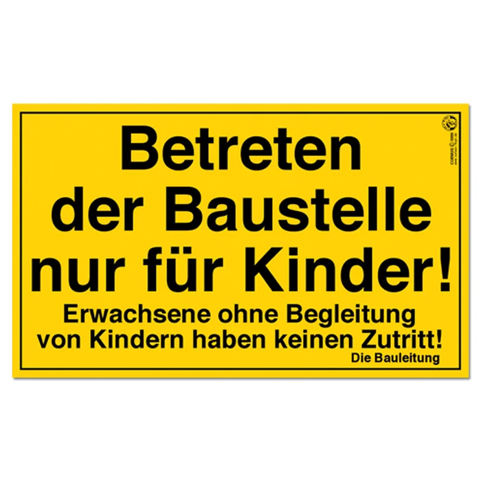 Baustellenschilder jetzt online bei Wiemann Lehrmittel kaufen