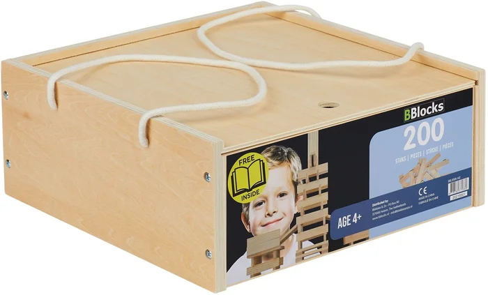 BBlocks Bouwplankjes in Opbergkist, 200dlg.
