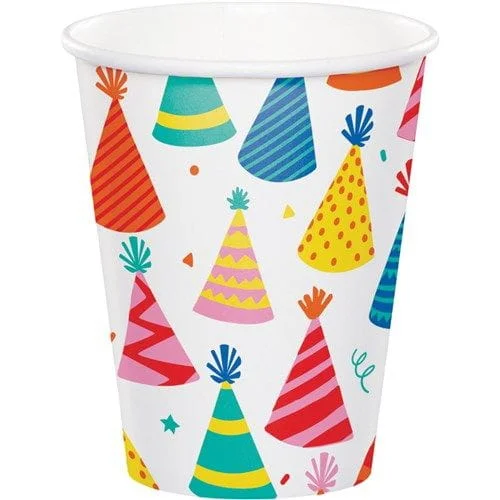 Becher Hats off birthday, 266 ml, 8Stk.