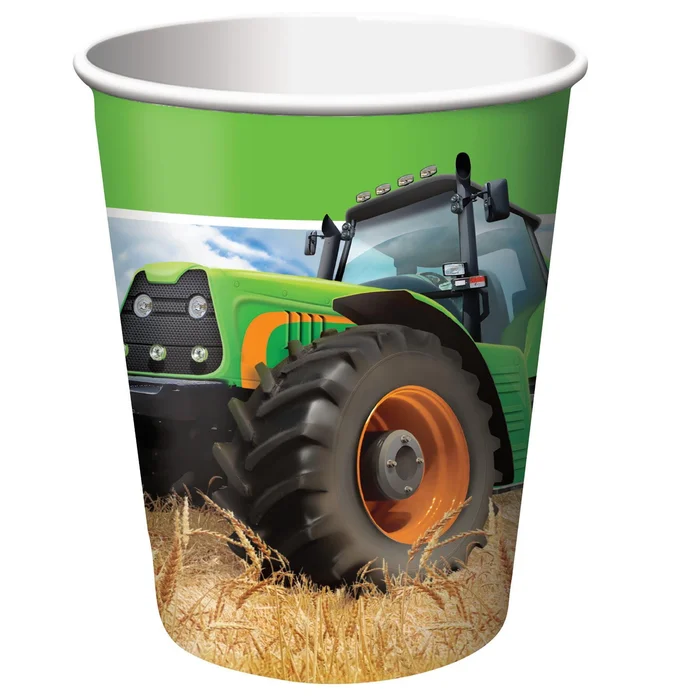 Becher Tractor time, 266 ml, 8Stk.