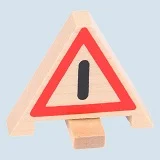 Beck Spiel-Warndreieck aus Holz, 36 mm aus Ahornholz