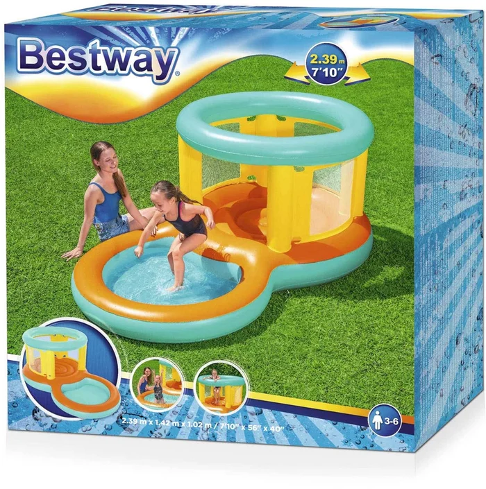 Bestway Springkasteel met Peuterbad Jumptopia, 239x142x102cm
