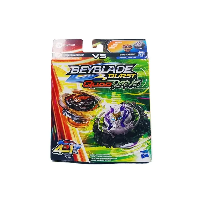 Beyblade Burst Quad Drive Destruction Ifritor I7 und Stone Nemesis N7