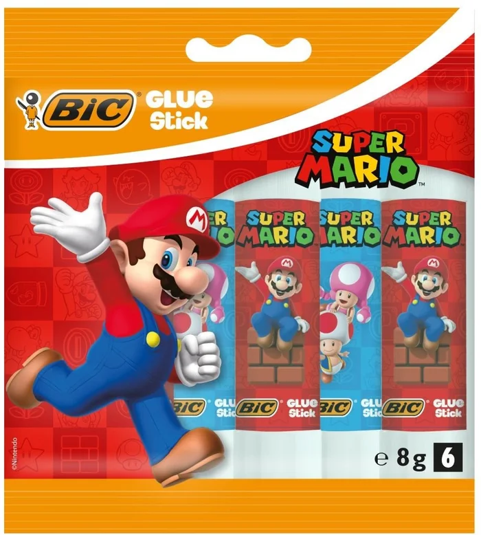 BIC Super Mario Lijmstiften, 6st.