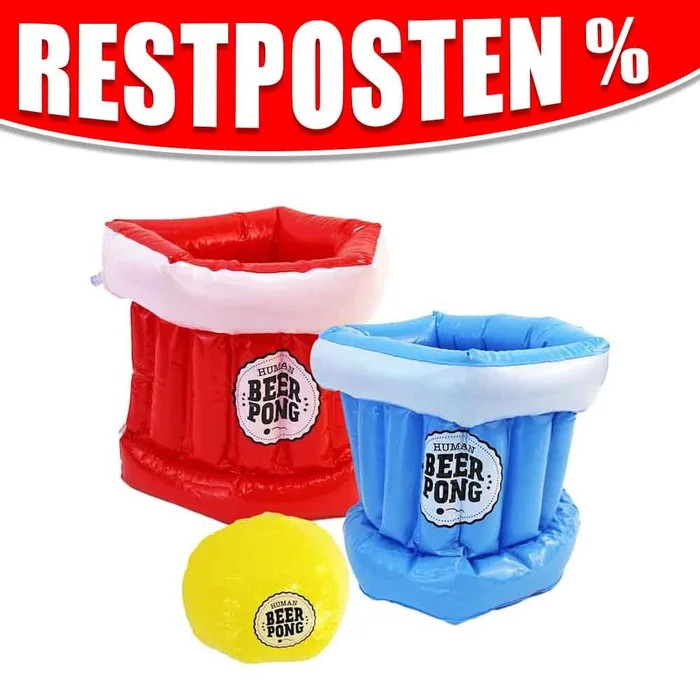 Bierpong Hüte aufblasbar mit Ball – ca. 24 cm